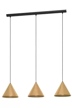 image of Narices Art Deco 3 Light Pendant