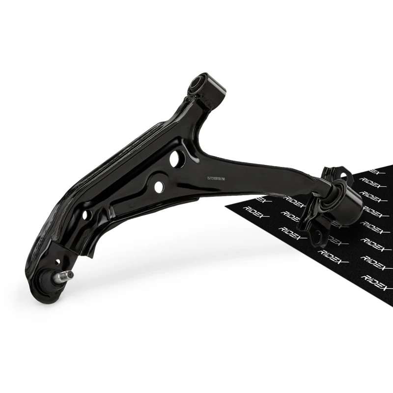 Image of RIDEX 273C0195 Suspension arm Control Arm, Sheet Steel, Front Axle Left, with rubber mount Sheet Steel Track Control Arm (273)