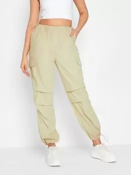 Image of Long Tall Sally Parachute Pants - Stone, Beige, Size 10, Women