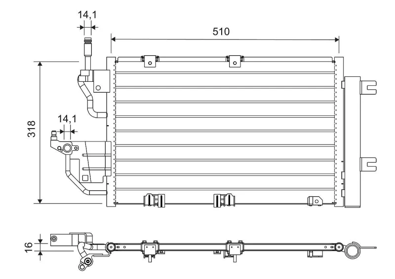 Image of Air conditioning condenser VALEO 812656