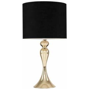 image of Spindle Touch Table Lamp - Black