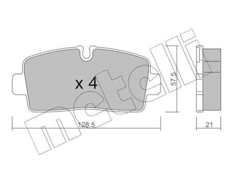 Image of METELLI Brake pad set METELLI 22-1380-0