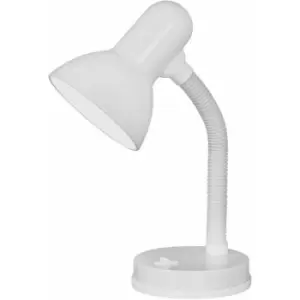 image of Loops - Table Lamp Flexible Moveable Colour White Steel Rocker Switch Bulb E27 1x40W