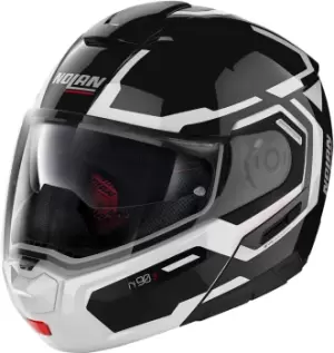 Image of Nolan N90-3 Driller N-Com Helmet, black-white, Size 2XL, black-white, Size 2XL