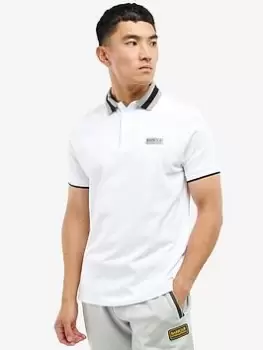 Barbour International Aintree Tipped Polo Shirt - White Size M Men