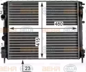 image of Radiator Heat Exchanger 8MK376700-584 by BEHR