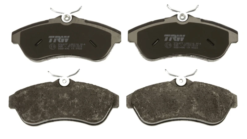 Image of TRW GDB1496 Brake pad set not prepared for wear warning indicator Brake Pad Set,disc brake (402)
