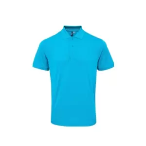 Image of Premier Mens Coolchecker Plus Pique Polo With CoolPlus (2XL) (Turquoise)