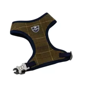 Image of Hugo & Hudson Checked Herringbone Dog Harness Green