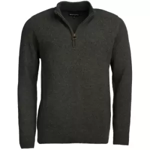 Image of Barbour Mens Tisbury 1/2 Zip Dark Seaweed XXL