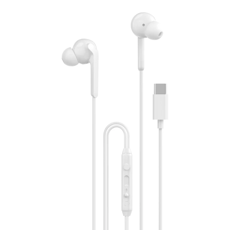 Image of Maplin Wired Earbuds USB-C Soft Fit Hands Free Calling Volume Button