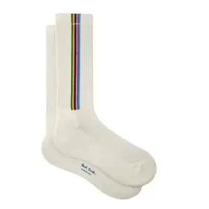 Image of PAUL SMITH Artist Logo 1 Pack Socks - White