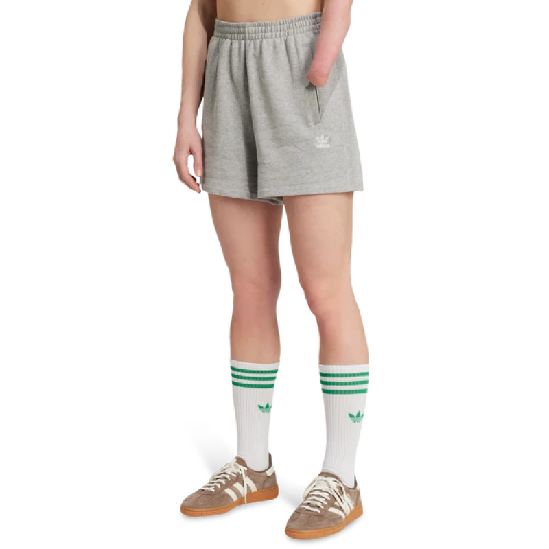 Image of Adidas Terry Women Shorts - Grey - Size XS - Cotton Jersey