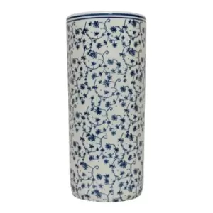 image of Jane Blue & White Floral Umbrella Stand