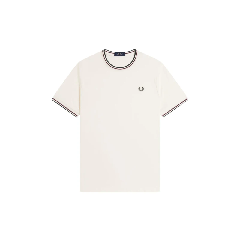 Image of Fred Perry Double stripe T-Shirt Fred Perry Beige Male 2XL