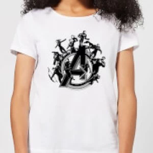 image of Avengers Endgame Hero Circle Womens T-Shirt - White