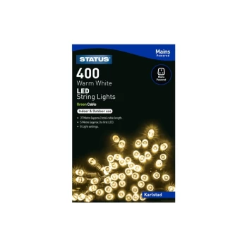 Status Karlstad 400 LED String Lights - Warm White, 37m