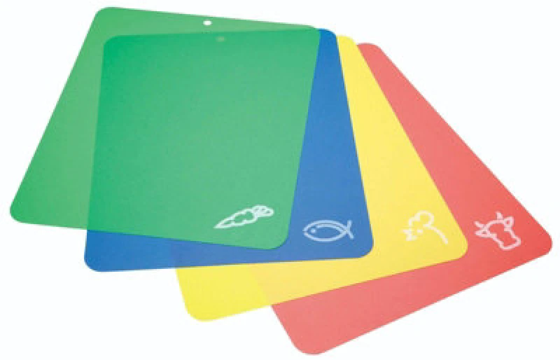 Image of Kitchencraft Set of 4 Flexible Cutting Mats Green