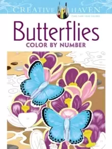 image of Creative Haven Butterflies Color by Number Coloring Book