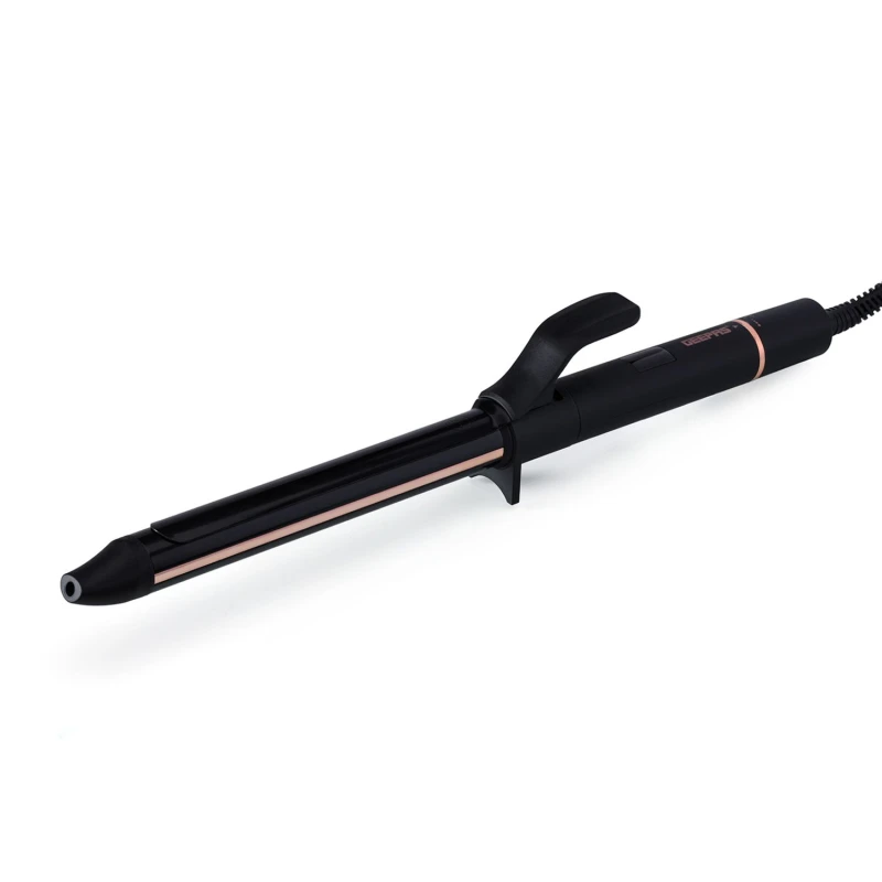 Image of Geepas Hair Curler Curling Wand with Ceramic-Coated Barrel Digital Display in Black Unisex