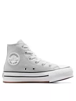 image of Converse Chuck Taylor All Star Eva Lift, Silver, Size 10 Younger