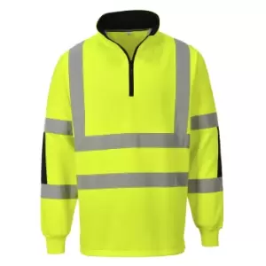 Image of Portwest Xenon Half Zip Hi Vis Pullover Yellow 3XL