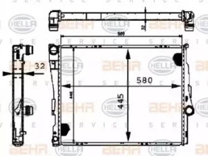 image of Radiator Heat Exchanger 8MK376716-244 by BEHR