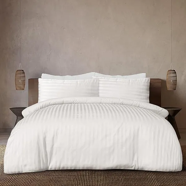 Image of Satin Stripe Duvet Set