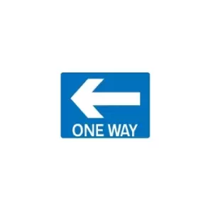 Image of Sitesafe - One Way Left Post-fix Class 2 Reflective Aluminium Sign - 600 x 450mm