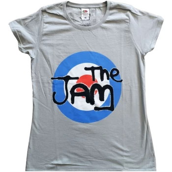 image of The Jam - Spray Target Logo Womens Large T-Shirt - Grey