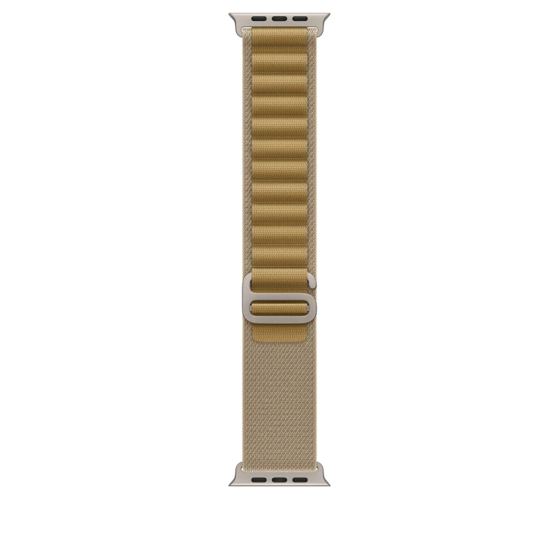 Image of Apple 49mm Tan Alpine Loop - Medium - Natural Titanium Finish MXN23ZM/A