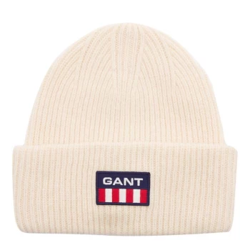Image of Gant Retro Logo Beanie - Beige