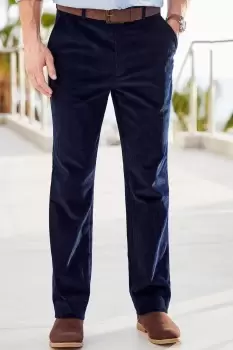Image of Flat Front Cord Trousers 31" (79cm) inside leg