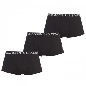 image of US Polo Assn 3 Pack Boxers - Black