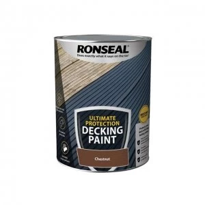 image of Ronseal Ultimate Protection Decking Paint Chestnut 5 litre