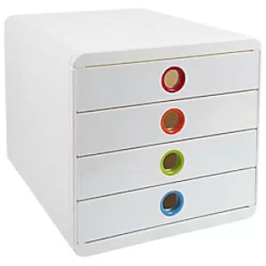 Image of Exacompta Pop Box Glossy, White/Harlequin/White, Pack of 1