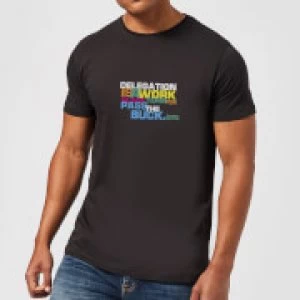 Image of Plain Lazy Delegation Mens T-Shirt - Black