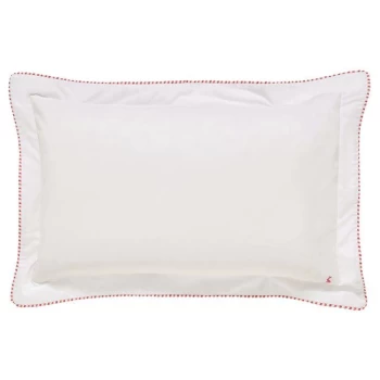 Image of Joules Brightside Stripe Oxford Pillowcase - CHALK
