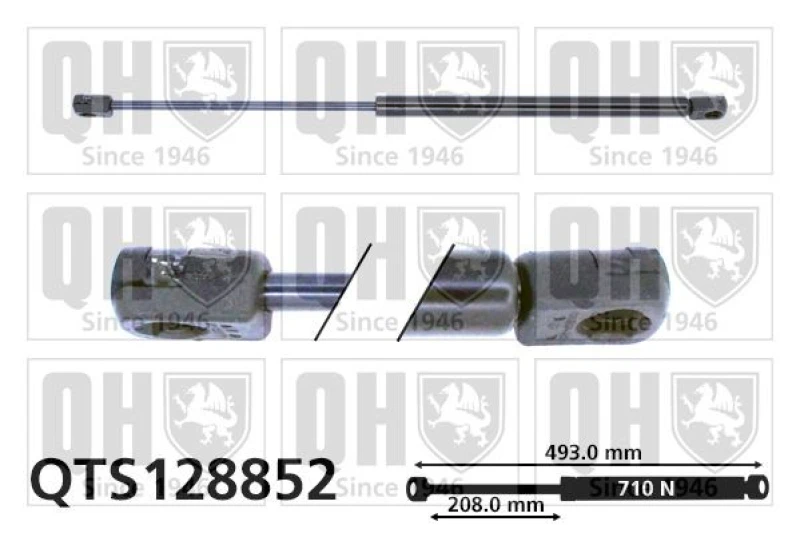 Image of QUINTON HAZELL Tailgate strut QUINTON HAZELL QTS128852