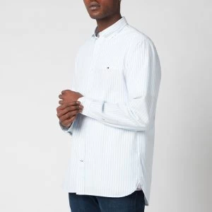 Image of Tommy Hilfiger Mens Oxford Stripe Shirt - Calm Blue - L