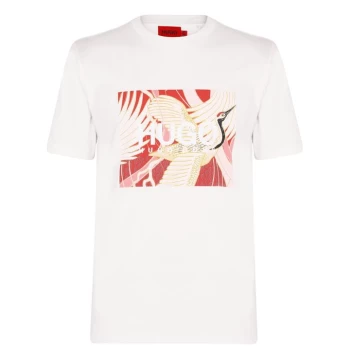 Image of Hugo Boss Japanese Crane T-Shirt Natural Size L Men