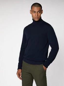 Image of Ben Sherman Cotton Roll Neck- Dark Navy, Size S, Men