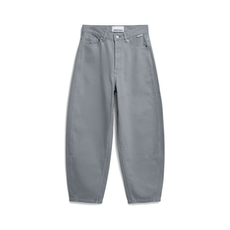 Image of ARMEDANGELS Womens jeans Armedangels Baarly Barrel Gris Female 25x32