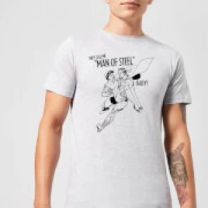 Image of DC Comics Superman Valentines Steel Baby T-Shirt - Grey - 3XL