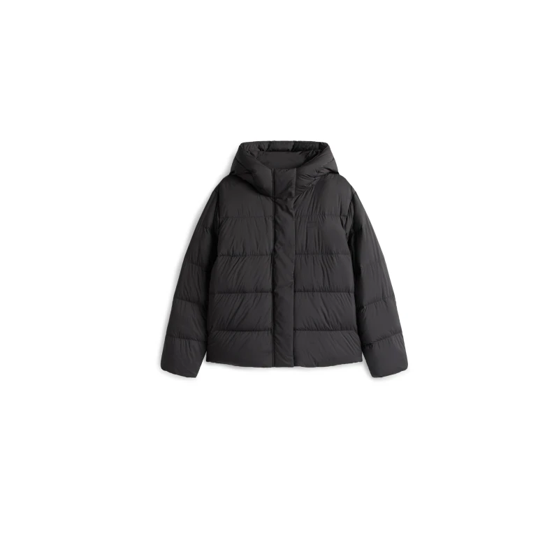 Image of Tommy Hilfiger Womens Down Short Puffer Jacket Black female 12 (M)