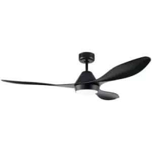 image of Antibes LED Ceiling Fan Black Matt 5 Speed, Timer, Reversible, Remote Included - Eglo