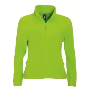 image of SOLS Womens/Ladies North Full Zip Fleece Jacket (XXL) (Lime)