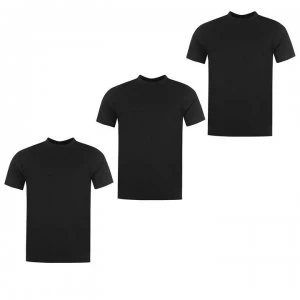 image of Donnay 3 Pack T Shirts Mens - Black