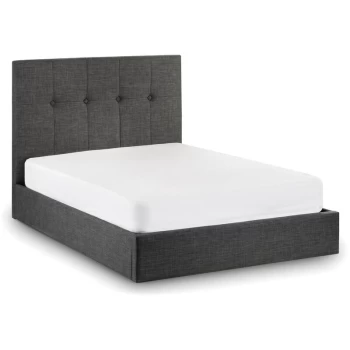 Image of Marietta - Slate Grey Linen Lift-Up Storage Bed 4ft6 Double 135 x 190