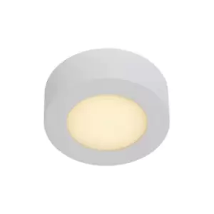 image of Lucide brice-led - Flush Ceiling Light Bathroom - Ø11,7cm - LED Dim. - 1x8W 3000K - IP44 - White